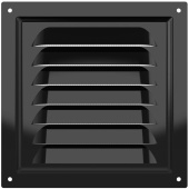 Эра. Решётка вентиляционная вытяжная стальная 1515МЭ Black