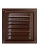 Эра. Решётка вентиляционная вытяжная стальная 1515МЭ Brown