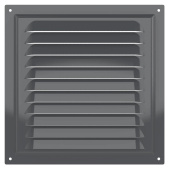 Эра. Решётка вентиляционная вытяжная стальная 2020МЭ Gray