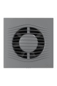 Эра. Вентилятор осевой накладной SLIM 4С gray mettal, с обратным клапаном, цвет серый металлик