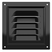 Эра. Решётка вентиляционная вытяжная стальная МЭ Black
