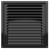 Эра. Решётка вентиляционная вытяжная стальная 2525МЭ Black