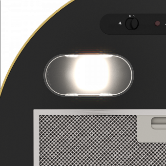 Вытяжка купольная ELIKOR Эпсилон 50П-430-ПЗЛ черный/золото