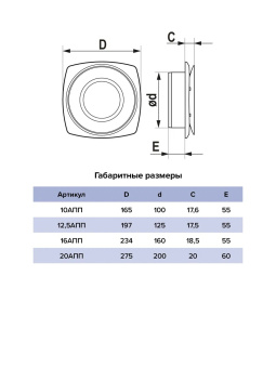 Клапан-дефлектор АПП (анемостат)