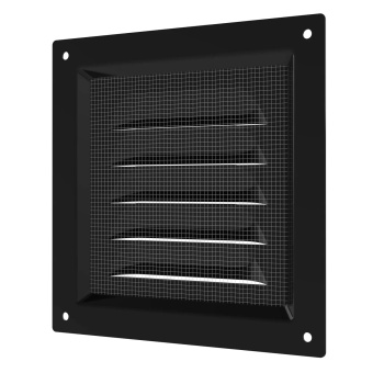 Эра. Решётка вентиляционная вытяжная стальная МЭ Black