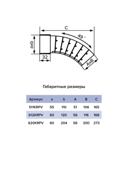 ЭРА Колено плоское вертикальное KRPV разноугловое