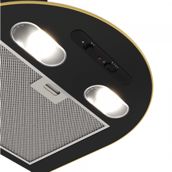 Вытяжка купольная ELIKOR Эпсилон 50П-430-ПЗЛ черный/золото