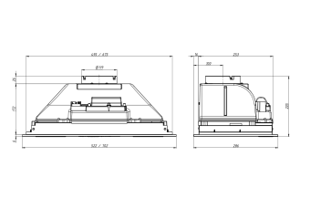 Вытяжка полновстраиваемая ELIKOR Casper 52Н-450-П3Д нерж