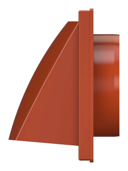 Эра. КФВ Выход стенной вытяжной с обратным клапаном с фланцем терракот