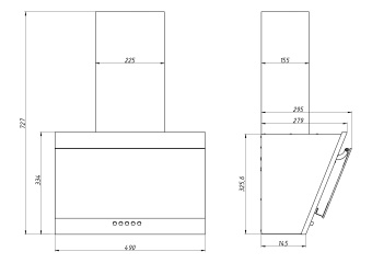 Вытяжка купольная ELIKOR Коралл 50П-430-КЗД бел/бел ст
